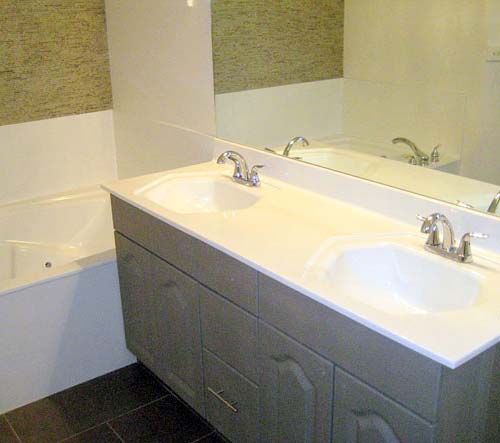 Cultured marble sinks after refinishing